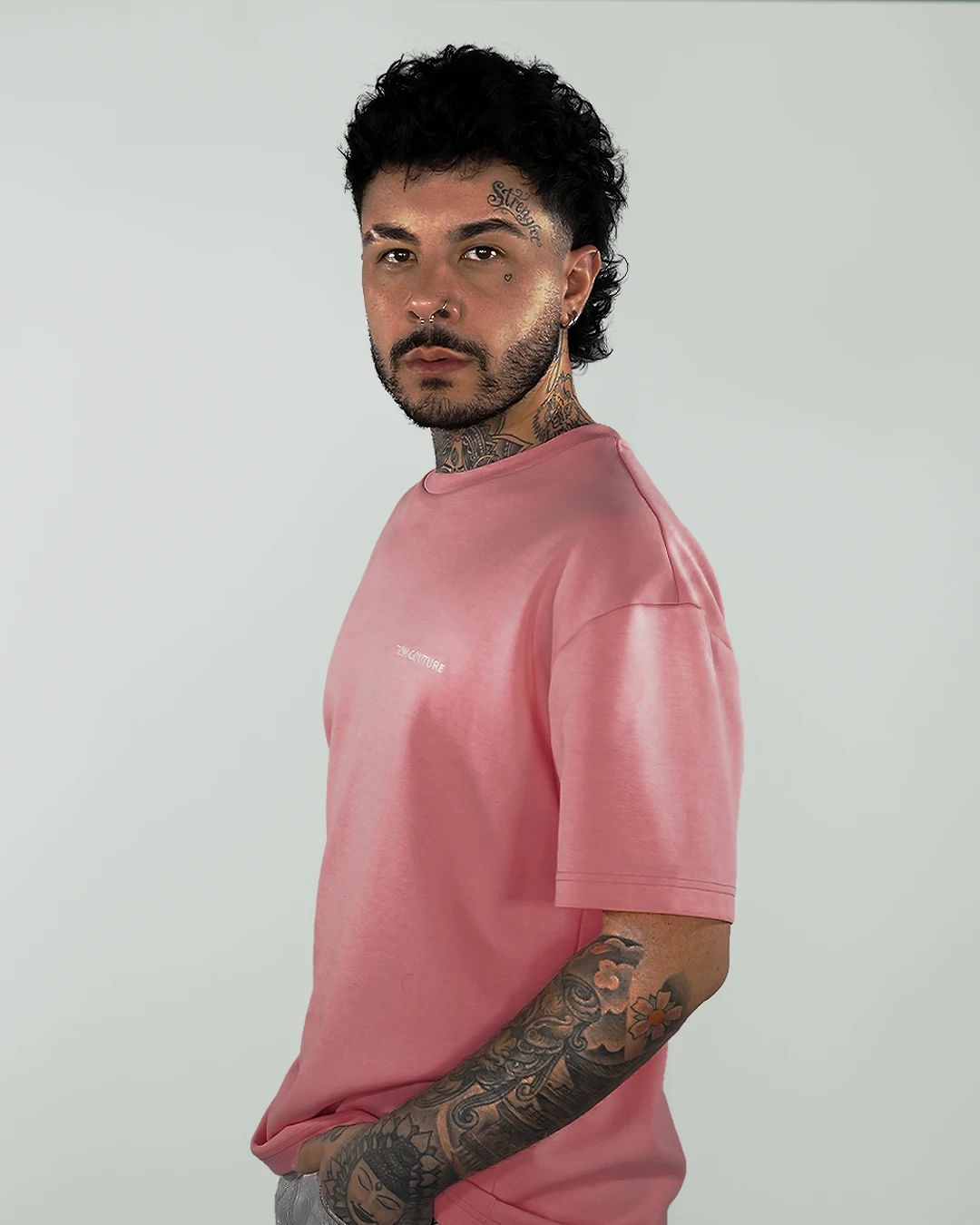 T SHIRT ROSE homme