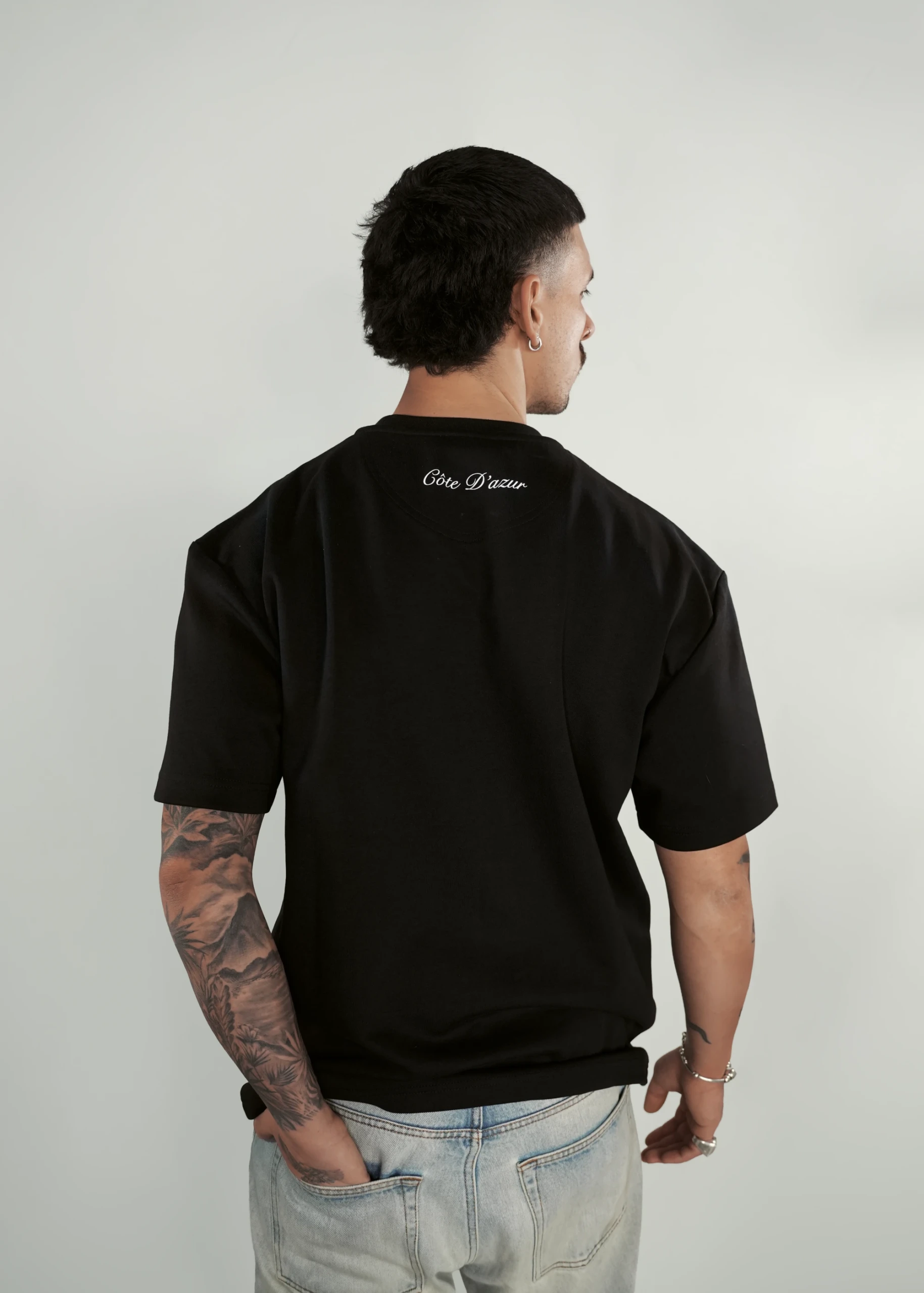 T SHIRT NOIR V1 F1 monaco grand prix